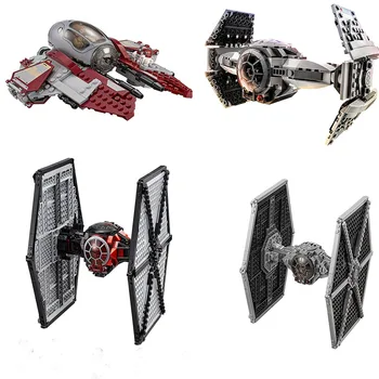 

Compatible Lepining Star Wars Obi-Wan's Jedi Interceptor Revenge Of The Sith Tie Fighter Block Set Starwars Toys For Children