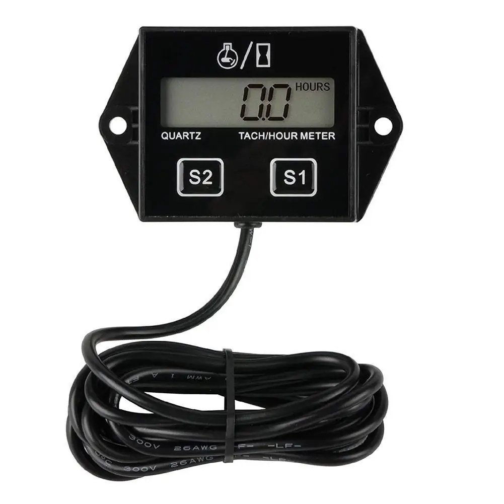 Waterproof Digital Engine Tach Timer Meter Tachometer Gauge Rpm Lcd Display for Motorcycle Motor Stroke Car Boat | Автомобили и