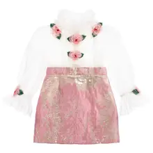 Детские платья для девочек, новые весенние вечерние платья, одежда для маленьких девочек, Брендовое дизайнерское платье для девочек