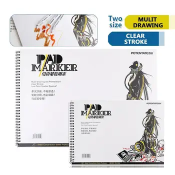 

A4/A5 32 Sheets Waterproof Spiral Marker Pads Sketch Book Drawing Stationery
