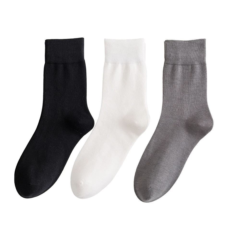 Salina Men's Socks Winter Spring New Year Fashion Black and White Gray Casual Comfortable Business Cotton Short Tube