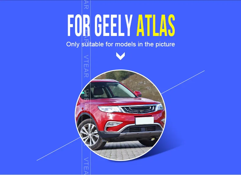 Vtear для Джили Атлас Geely Atlas Emgrand NL-3 Proton X70, крышка дверного замка, фиксатор, защита крышки, декоративные аксессуары,, автомобильный стиль автомобиля аксесуары