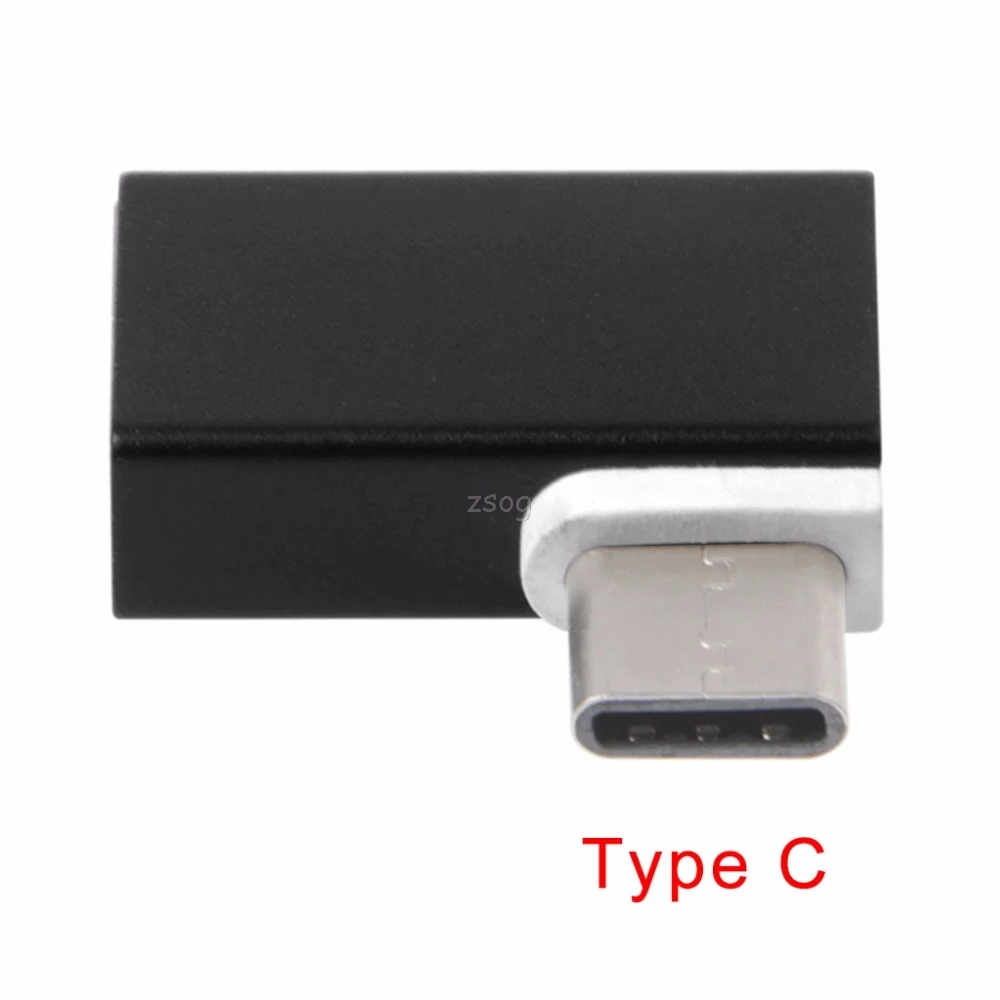 Портативный алюминиевый 90 градусов USB3.1 Type C к USB 3 0 Женский OTG конвертер данных для