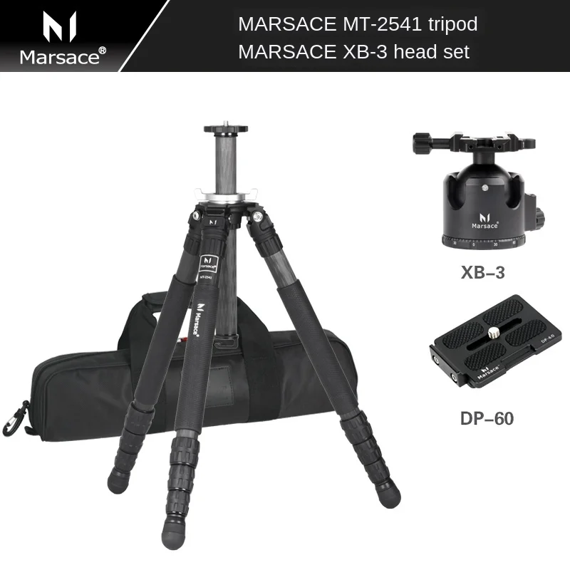 US $520.10 MARSACE MT2541XB3DP60 Carbon Fiber SLR Camera Photography Tripod Ball Head Set