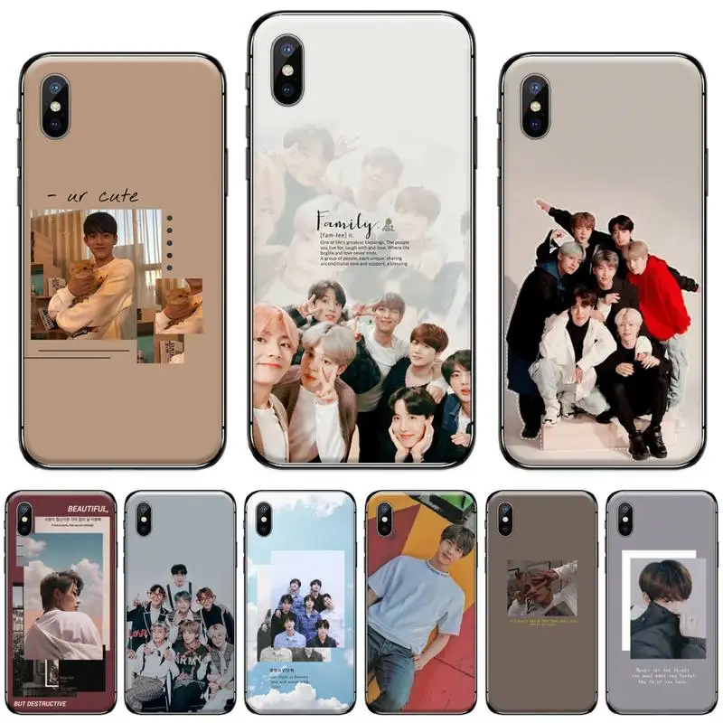 Kpop boy корейский группа bangtan Coque Shell чехол для телефона iphone 5 5s 5c se 6 6s 7 8 plus x xs xr 11 pro max |
