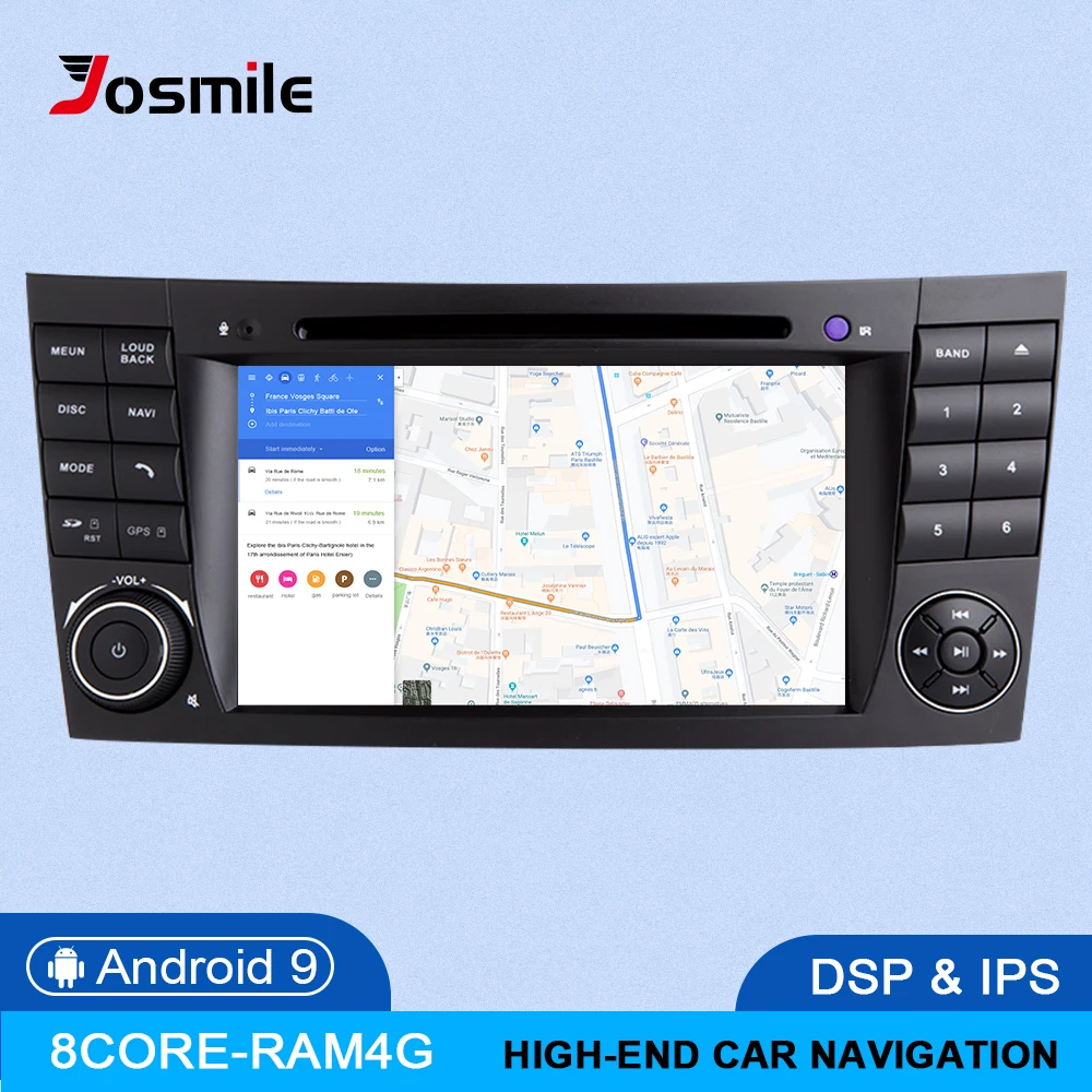  2din Android 9.0 Car DVD Multimedia For Mercedes Benz E-class W211 E200 E220 E300 E350 E240 E280 CL