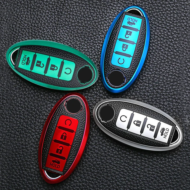 Leather TPU Car Key Case Cover For Nissan Qashqai Juke J10 J11 X Trail