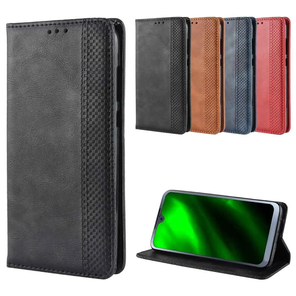 

Leather phone case for Motorola moto G7 G 7 / G7 power / G7 play g7play back Cover Flip card wallet with stand Retro Coque
