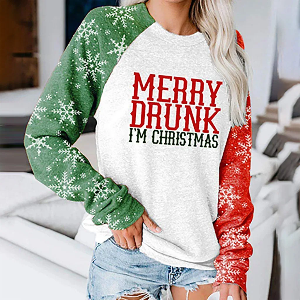 3D Christmas Cartoon Tree Print Oversized Sweatshirt for Women толстовка Casual Long Sleeve Women Hoodie oversized hoodie худи