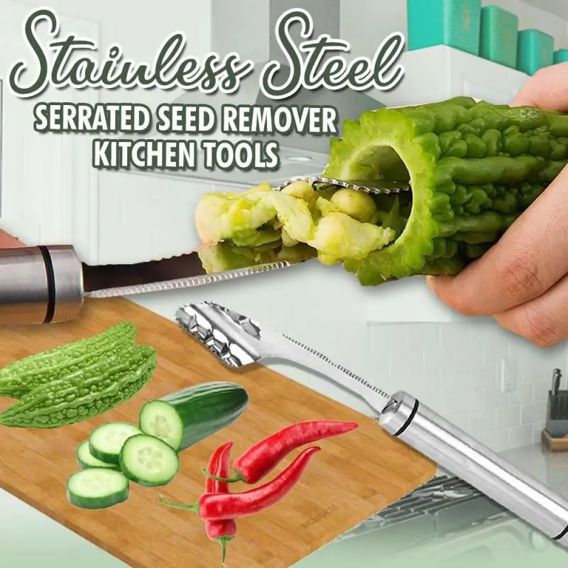 1pc New Vegetable Tool Stainless Steel Pepper Corer Tool Serrated Edge Coring Tool Serrated Seed Remover Kitchen Tools Aliexpress