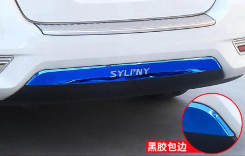 3 Автомобильный Стайлинг- для Nissan sylphy задняя планка отделка Декоративная яркая планка анти-столкновения задняя планка защитная пластина - Цвет: 3