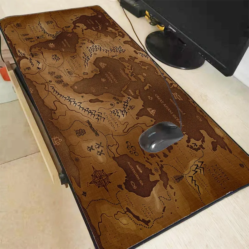  Fantasy Earth Map Anti-slip Large Gaming Mouse Pad Locking Edge Desk Mousepad Mat for LOL Surprise 
