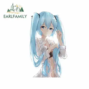 

EARLFAMILY 13cm X 7.6cm for Hatsune Miku DIY Motorcycle Stickers Motorcycle Car Decals Bumper Window Windshield Windows