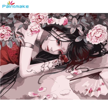 

Paintmake Portrait DIY Paint By Numbers Drawing Kits Oil Painting On Canvas Home Decoration Art Painting For Kids Adult