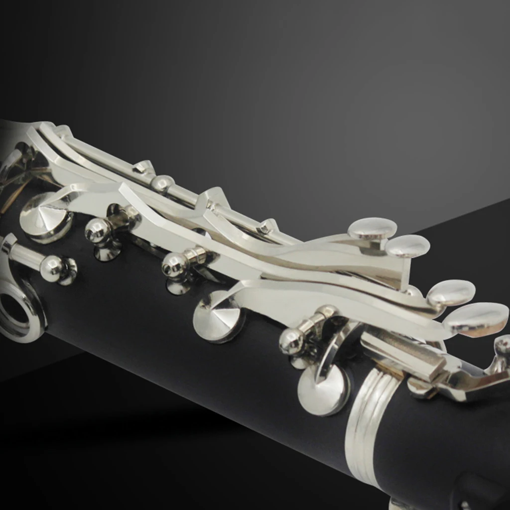 Premium Bakelite Falling Tune B Clarinet with Case Reed Clip Screwdriver Cleaning Cloth Strap Classical Jazz Musical Instrument