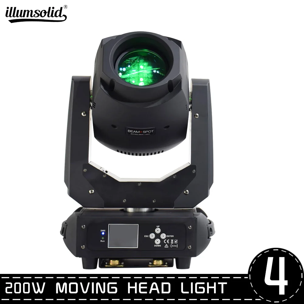 

LED Spot 200w Moving Head Gobos Projector Zoom Stage Light 3 Prism Effects DMX beam LED Lighting for Disco Party 4pcs/lot