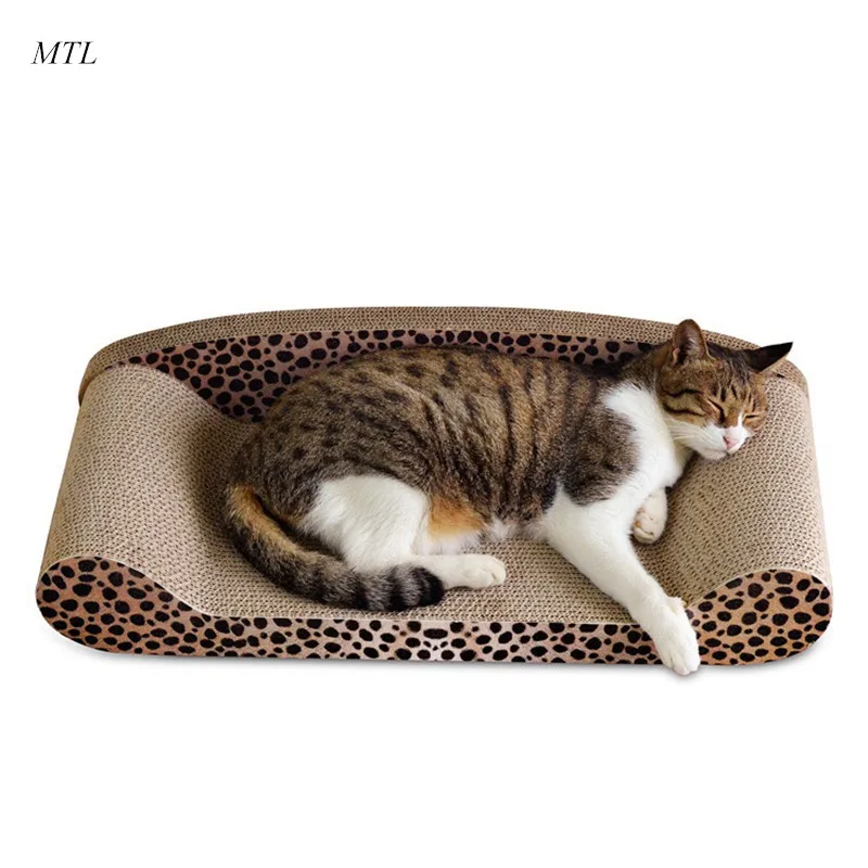 

MTL Cat Scratching Pad Board Mat Corrugated Paper Cat Scratcher For Kitten Catnip Cats Pet Toy Game