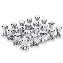 Empurrar pinos 20 pacote, ímãs de prata, níquel escovado empurrar pino forte ímãs para geladeira, quadro branco, mapa, calendário e muito mais(China)