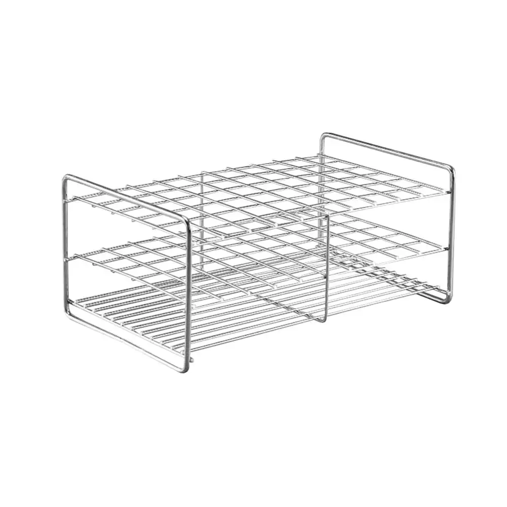 

60 Holes Stainless Steel Test Tube Rack 18mm Laboratory Centrifuge Tube Rack Storage Holders Experimental Consumables