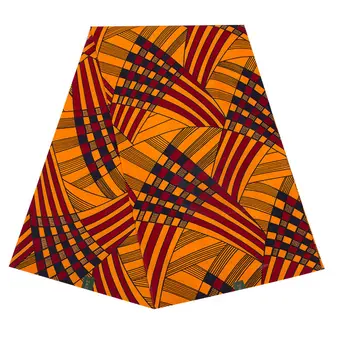 

African Cotton Wax Fabrics Ghana High Quality Pagne Materials for Dress Ankara Cloth DIY Fashion Printing 6 Yard Wholesale