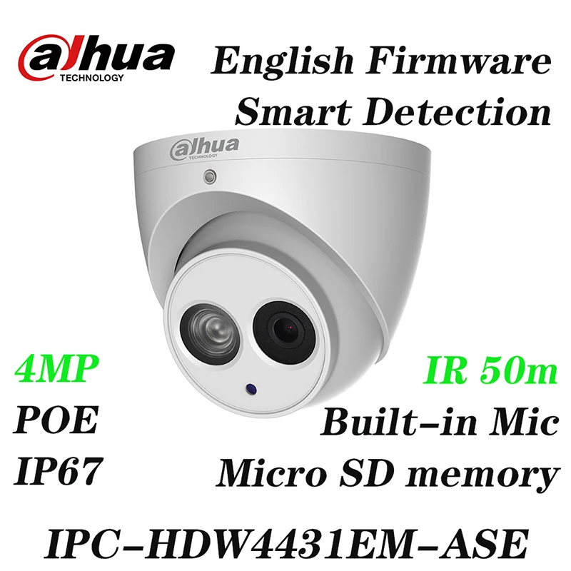 

Dahua IPC-HDW4431EM-ASE 4MP IR50m eye network camera built-in microphone upgrade IPC-HDW4431EM-AS IPC-HDW5231R-ZE with logo