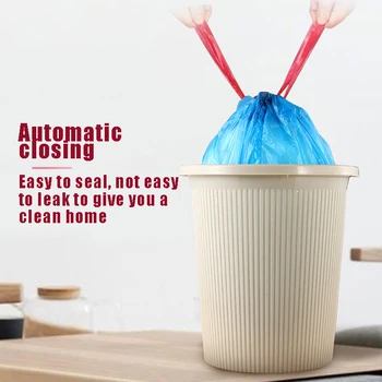 

15 Counts/Roll Disposable Garbage Bag Trash Bags for Bathroom Trash Can Kitchen Bin Liners XH8Z