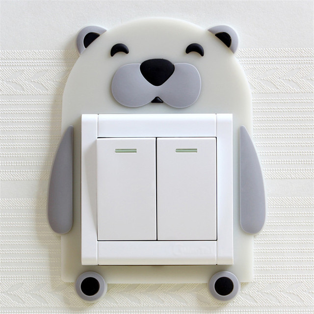 Switch Sticker Glow in Dark Wall Sticker home decor Luminous Switch/Socket Silicone Protect Cover On-Off Decor Sticker