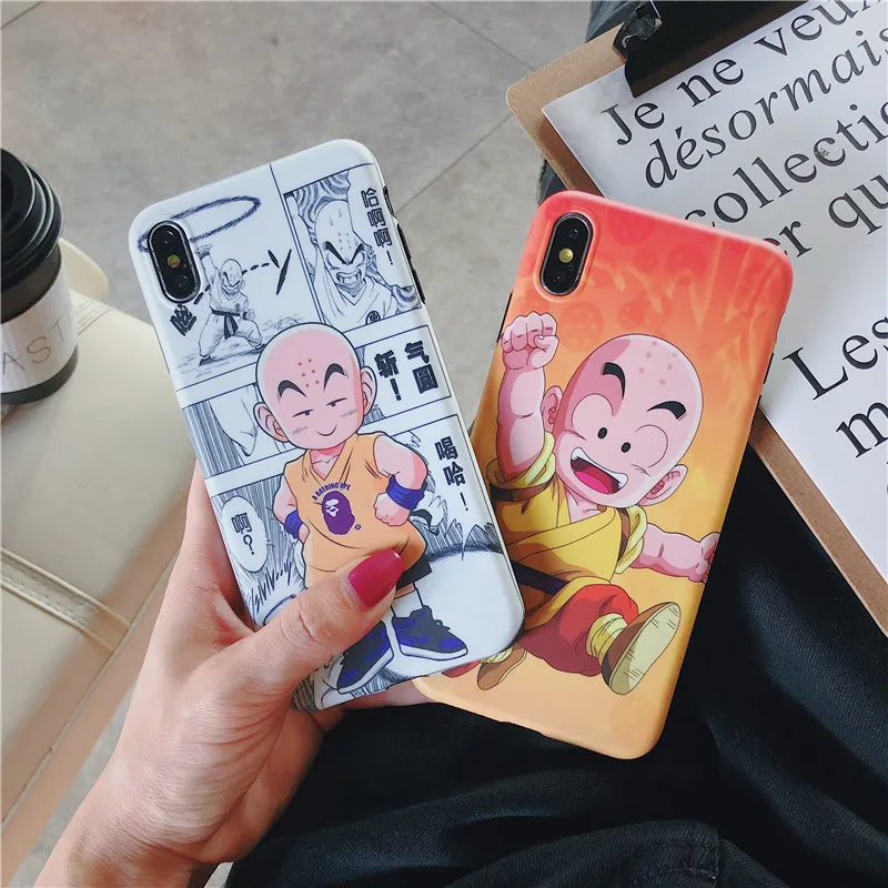 

For iphone 11 Pro Max cute Dragon Ball Bald head Son Goku soft Mobile Phone Case for iphone 6 6s 7 7plus 8plus X XR XS MAX cover