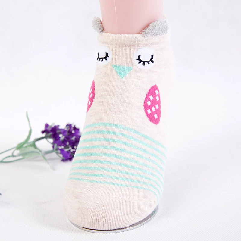 2 пары носков с героями мультфильмов женские хлопковые носки Летние Стильные полосатые укороченные носки с забавным принтом в виде животных в горошек с милыми сердечками Тапочки