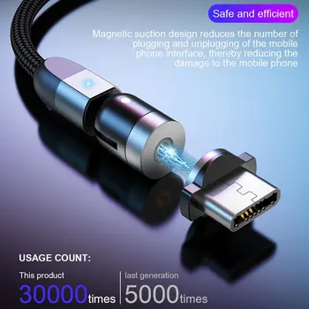 

Double 360-Degree Magnetic Cable Magnetic Suction Usb Charging Cable Flash Charging Data Cable For Android Type-C