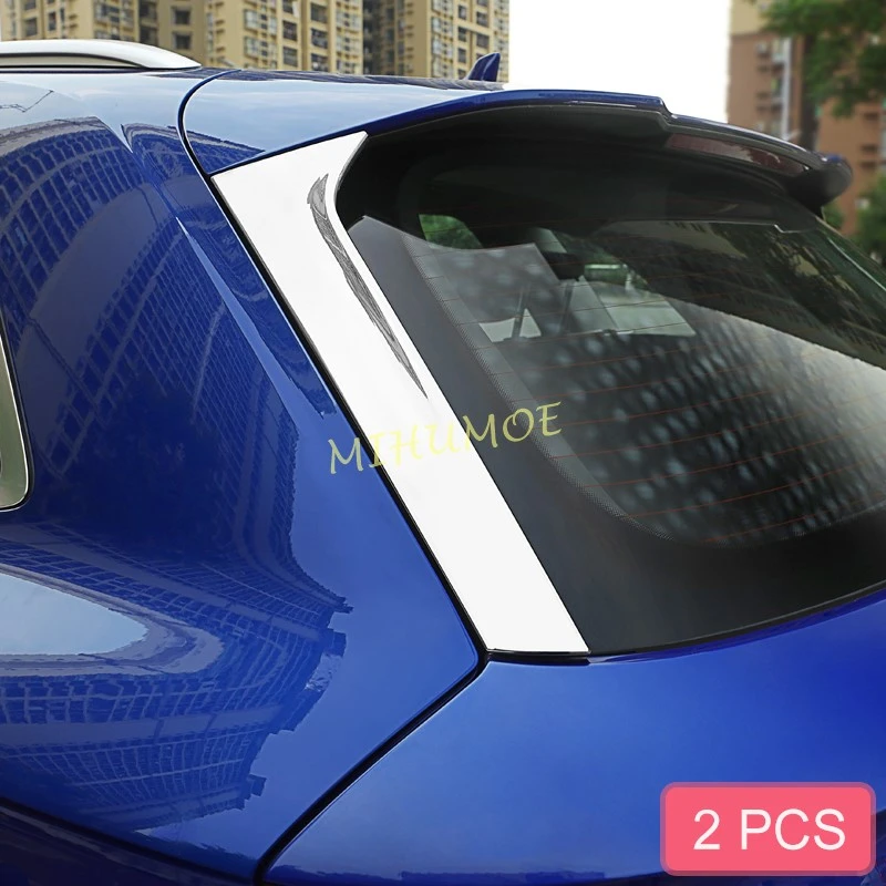 For Audi Q5 ABS Chrome Rear Window Spoiler Side Wing Trim Cover 2pcs 2017-2021