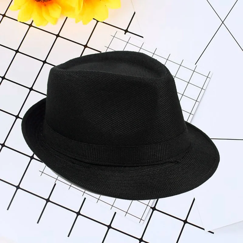 Унисекс джаз шляпа для мужчин и женщин Fedora хлопок и лен ткань панама джаз шляпа Sombreros Англия козырек