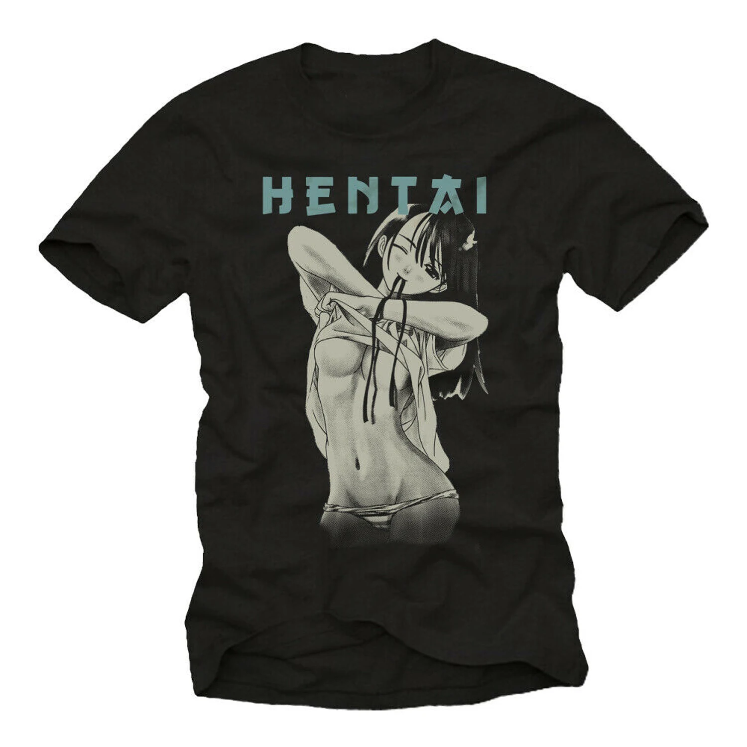 Anime Comic Hentai Waifu Senpai Nerd Gamer Gift Manga T-Shirt. Summer Cotton O-Neck Short Sleeve Mens T Shirt New | Мужская одежда