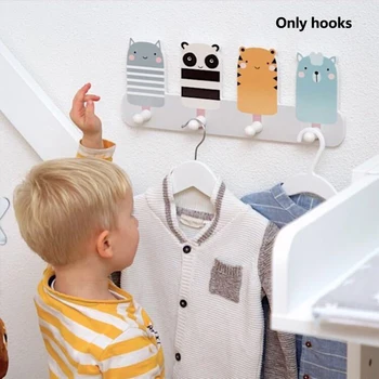 

Storage Space Saving Durable Hallway Keys Clothing Easy Install Wall Mounted Cartoon Practical Animal Shape Hat Hanging Hook