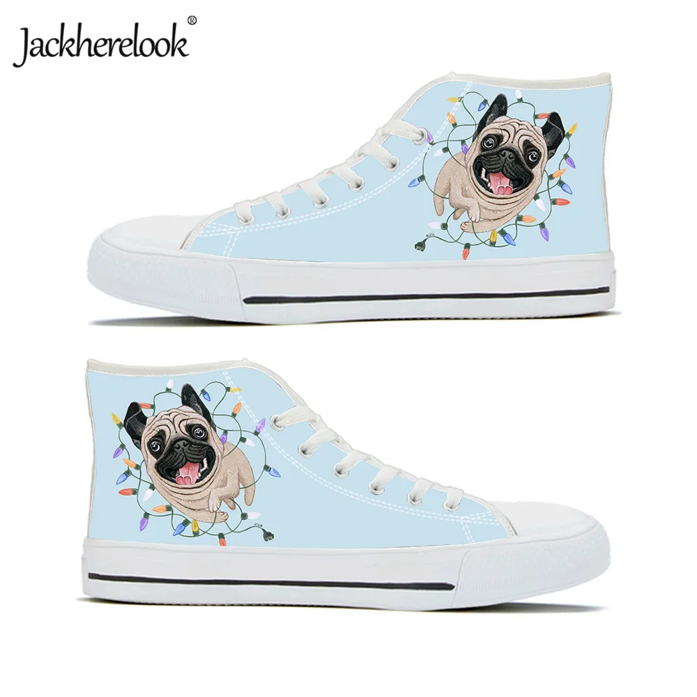Jackherelook/милые парусиновые туфли с высоким берцем и принтом в виде кукол; мужские и женские кроссовки для бега; Вулканизированная обувь; зеленая уличная прогулочная обувь - Цвет: HMCA169Z40A