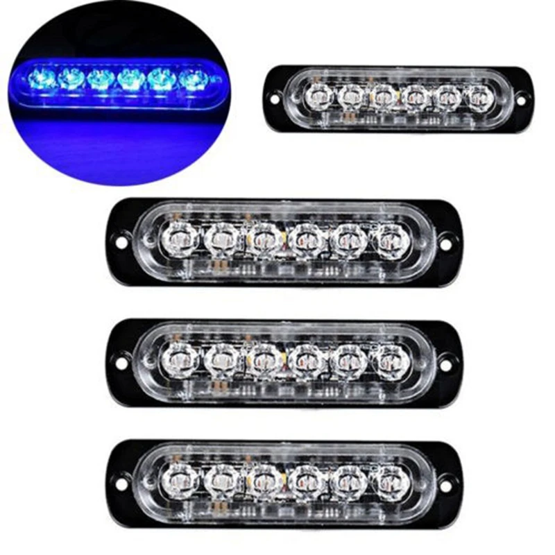 4 шт. 6Led автомобильный Грузовик аварийный Маяк светильник прямоугольный Предупреждение ющий аварийный светильник