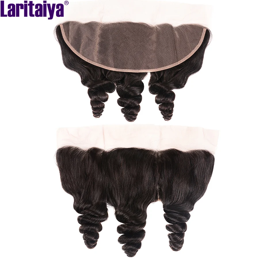 Loose Wave Bundles With Closure 100% Human Hair Loose Wave 2/3 Bundles With Frontal Brazilian Hair Weave Closure