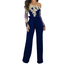 Casual Women Jumpsuit Fashion Party Wear Solid Color Off Shoulder Wide Leg Long Sleeves Rompers mono de mujer 2020 5 Colors S-XL Casual Women Jumpsuit Fashion Party Wear Solid Color Off Shoulder Wide Leg Long Sleeves Rompers mono de mujer 2020 5 Colors S-XL