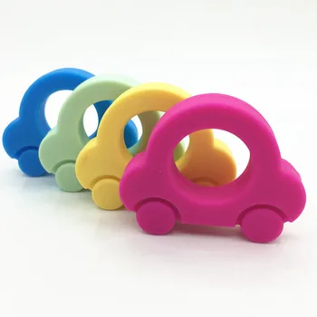 

1pc Silicone baby Teethers DIY MINI car Baby Teether Infant Baby Silicone Charms Kids Teething Gift Toddler Toys