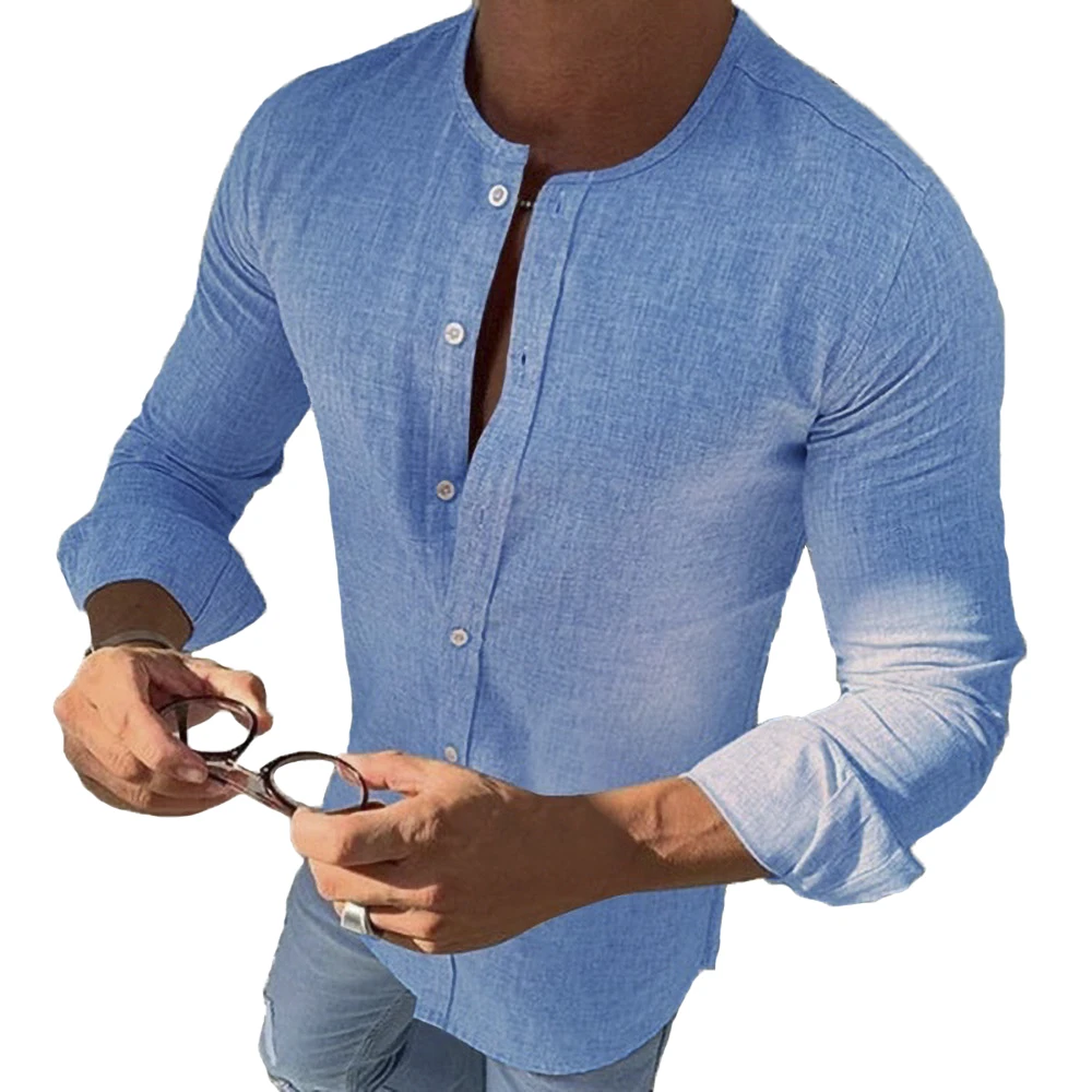 Мужская рубашка с коротким рукавом, с воротником и петлями, хлопковая, белая, черная, Однотонная рубашка, верхняя одежда
