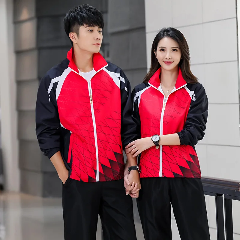 

New Style Spring Long Sleeve Sports Set Autumn Groups Activity Hoodie Men's Women's Running Martial Arts Wear Couples Set
