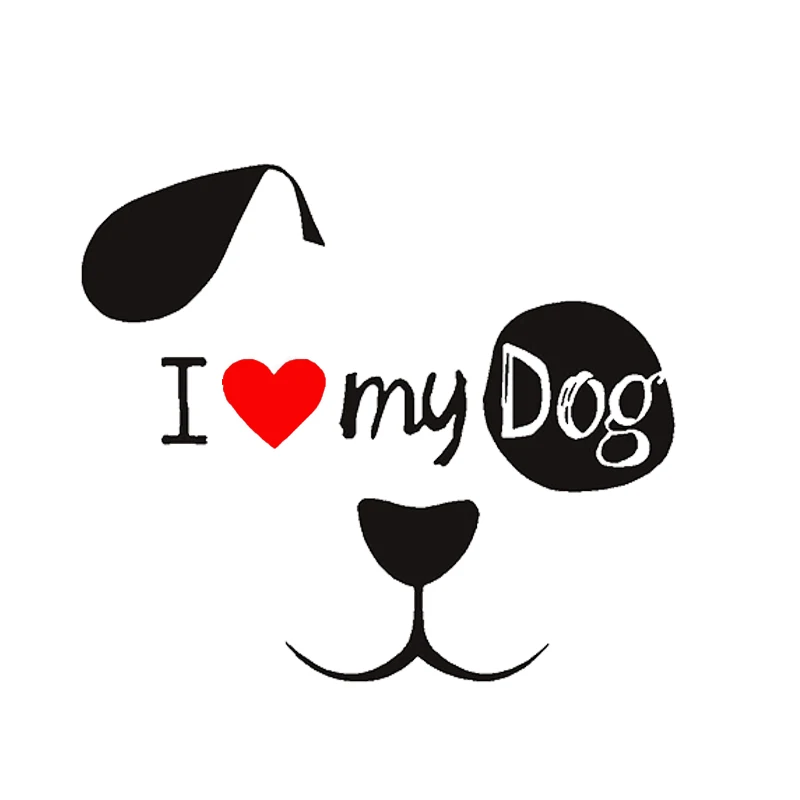 17*14 9 см наклейка I love My Dog модная Личность креативность Классические