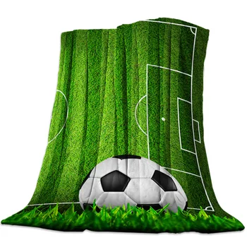 

Flannel Blanket for Bed Soccer Football Game Gymnasium Throw Blanket Soft Blanket Warm Sofa Bed Sheets Blanket for Picnic