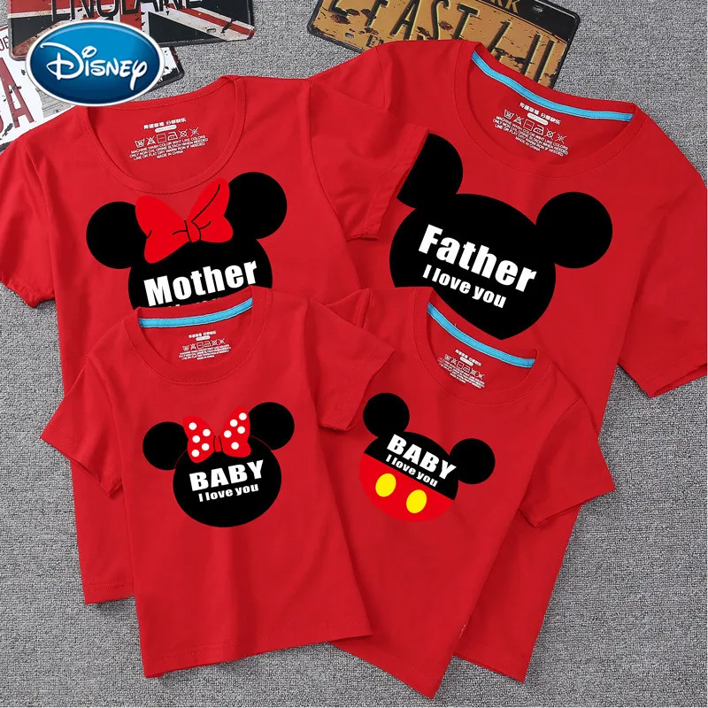 Disney Mickey Minnie Dad Mom Baby T 