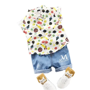 

Summer Baby Girl Clothes Suit Boys Clothing Children Cotton Shirt Shorts 2Pcs/sets Toddler Casual Costume Infant Kids Tracksuits