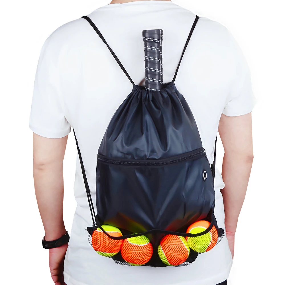 Elastic Rubber Orange Yellow Beach Tennis Balls with Bag Portable Large Capacity Sports Backpack Set for Training Competition