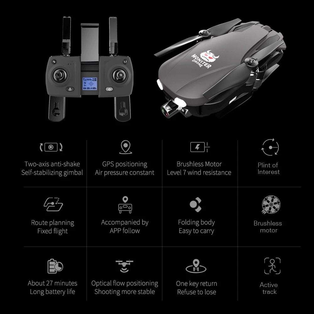 F8 gps Дрон с камерой 4K 1080P HD двухосевой антивибрационный самостабилизирующийся шарнир RC Дрон wifi FPV складной Квадрокоптер бесщеточный