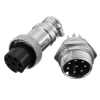 

1Set GX16-8 Pin Male And Female Diameter 16mm Wire Panel Connector GX16 Circular Aviation Connector Socket Plug