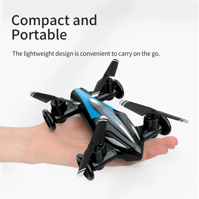 D85 2in1 Mini Drone Air-Ground Flying Car 2.4G Dual Mode Racing Professional RC Car Quadcopter Drones Children Off-road Toy Dron 4