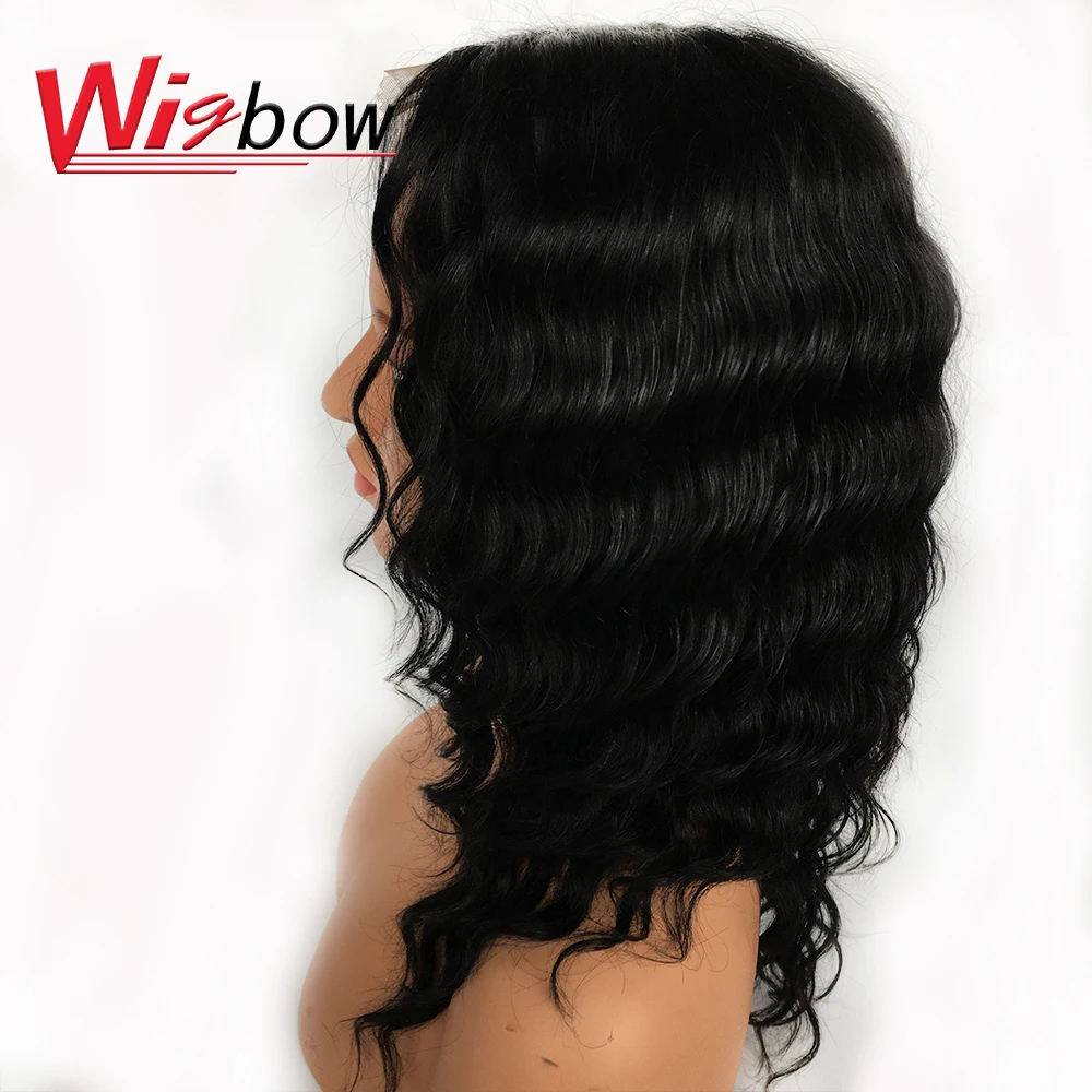 

Lace Front Human Hair Wigs For Black Women Deep Wave 13X4 Transparent Lace Front Human Hair Wig With Baby Hair Deep Wave Wig